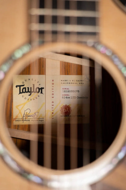 Taylor 814ce LTD Cocobolo Grand Auditorium Acoustic/Electric Guitar - Natural with Hardshell Case