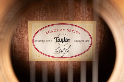 Taylor Academy 12e-N Left-Handed Nylon Grand Concert Acoustic/Electric Guitar with Gig Bag