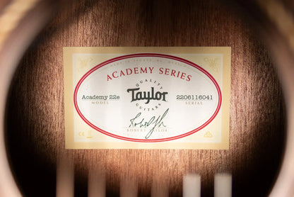 Taylor Academy 22e Grand Concert Acoustic/Electric Guitar with Gig Bag