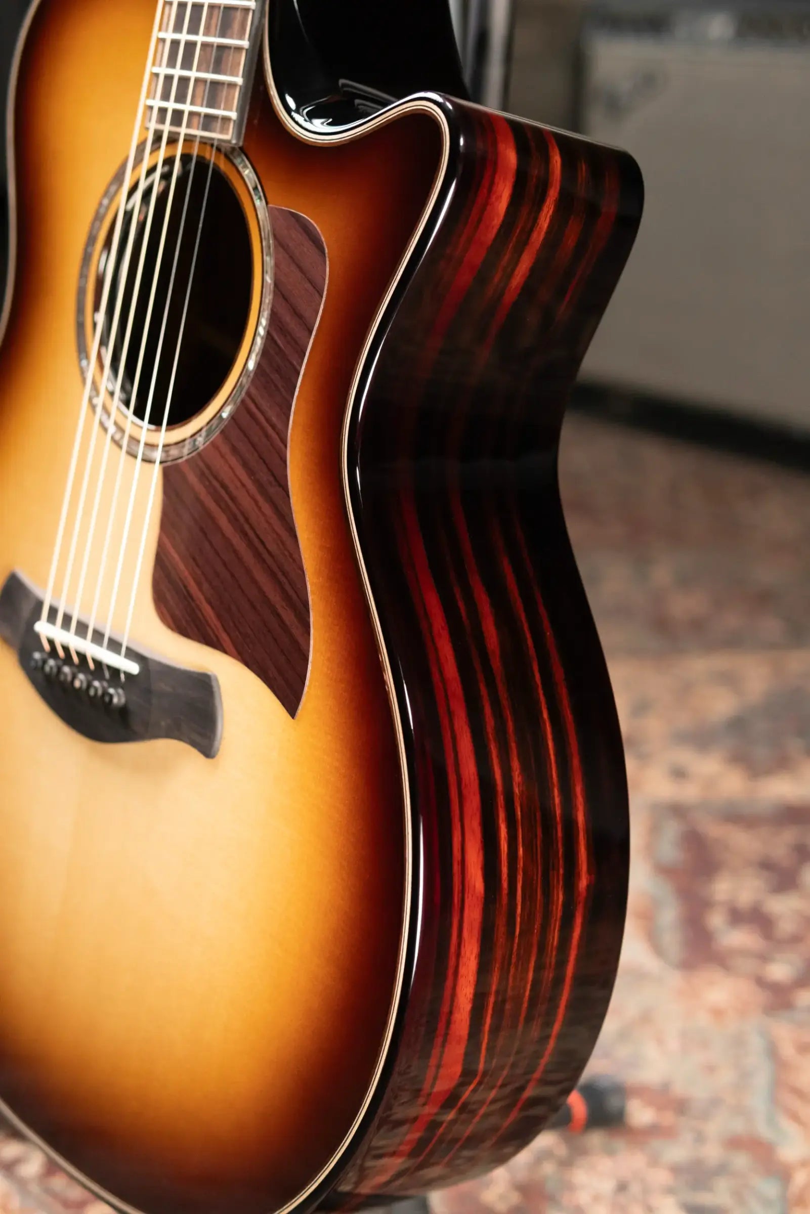 Taylor (1 of 42) Builder's Edition 814ce LTD Grand Auditorium Acoustic/Electric Guitar - Macassar Ebony with Hardshell Case