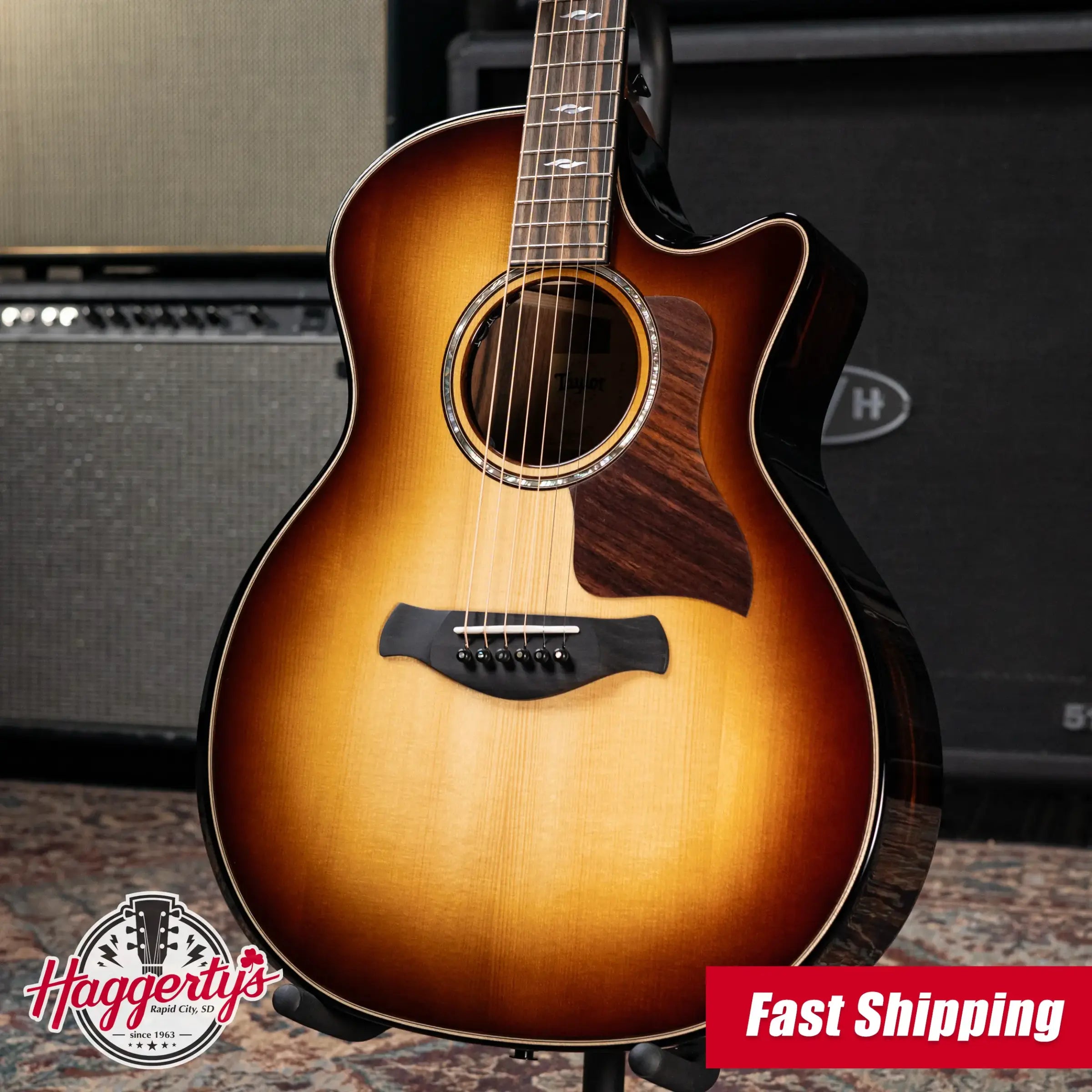 Taylor (1 of 42) Builder's Edition 814ce LTD Grand Auditorium Acoustic/Electric Guitar - Macassar Ebony with Hardshell Case