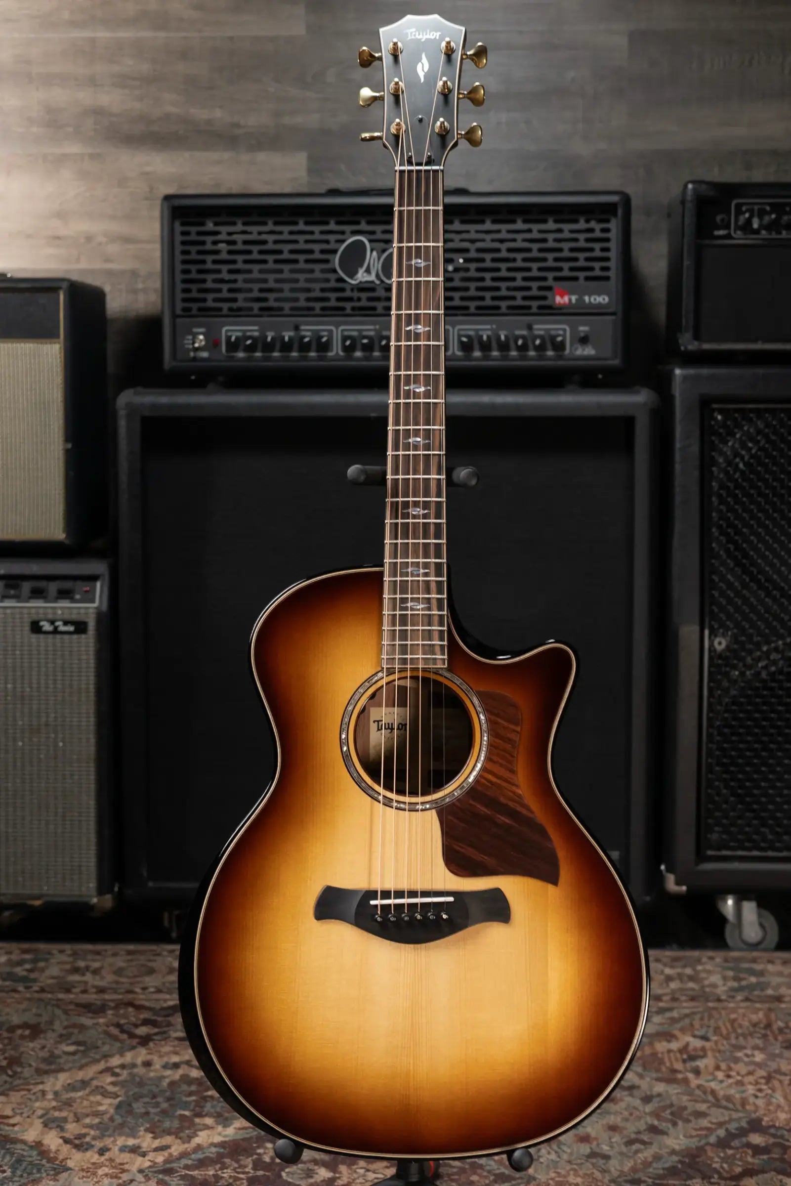 Taylor (1 of 42) Builder's Edition 814ce LTD Grand Auditorium Acoustic/Electric Guitar - Macassar Ebony with Hardshell Case
