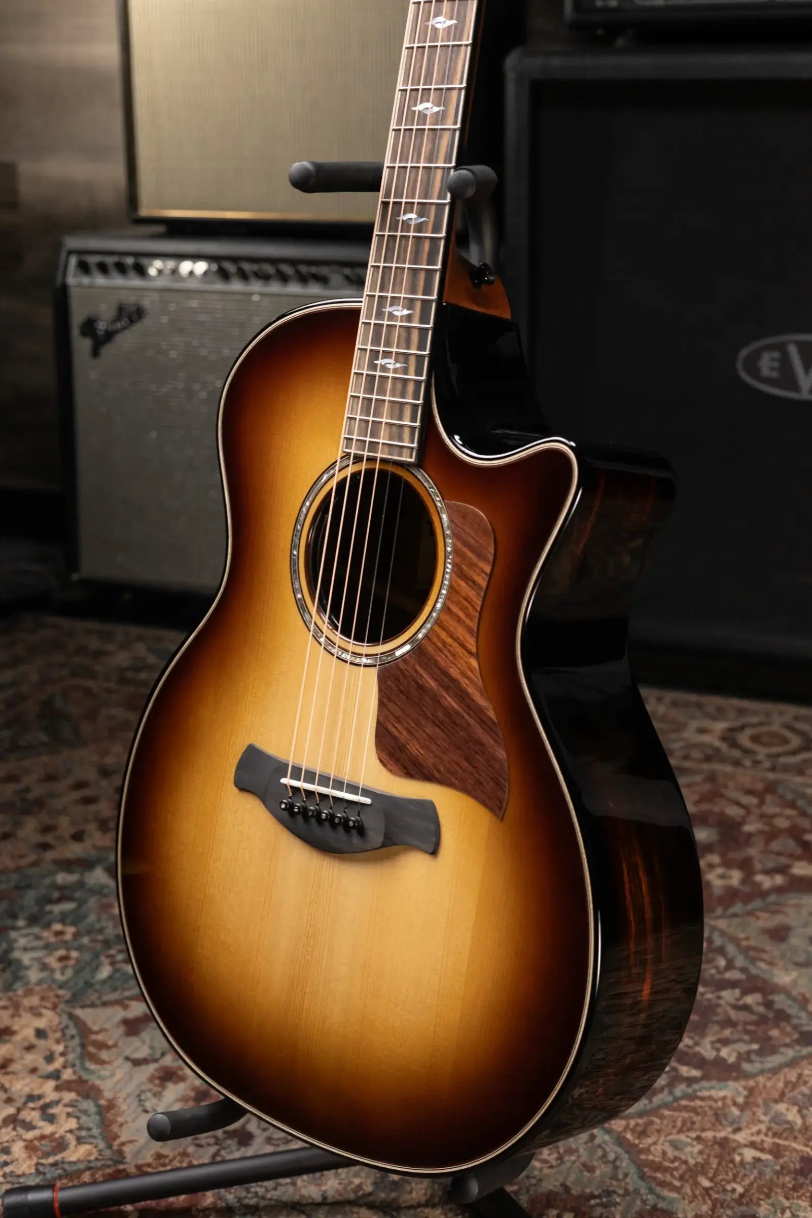 Taylor (1 of 42) Builder's Edition 814ce LTD Grand Auditorium Acoustic/Electric Guitar - Macassar Ebony with Hardshell Case