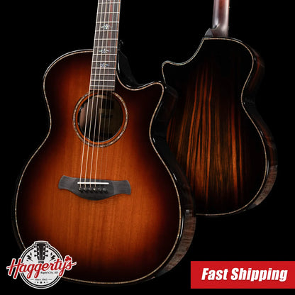 Taylor (1 of 42) Builder's Edition 914ce LTD Macassar Ebony Grand Auditorium Acoustic/Electric Guitar - Shaded Edgeburst with Hardshell Case