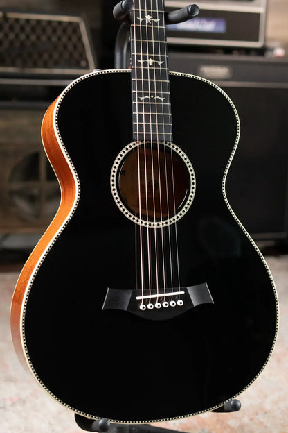 Taylor Custom Shop 2024 Grand Concert 12-Fret Acoustic/Electric - Black Top Mahogany/Mahogany with Hardshell Case