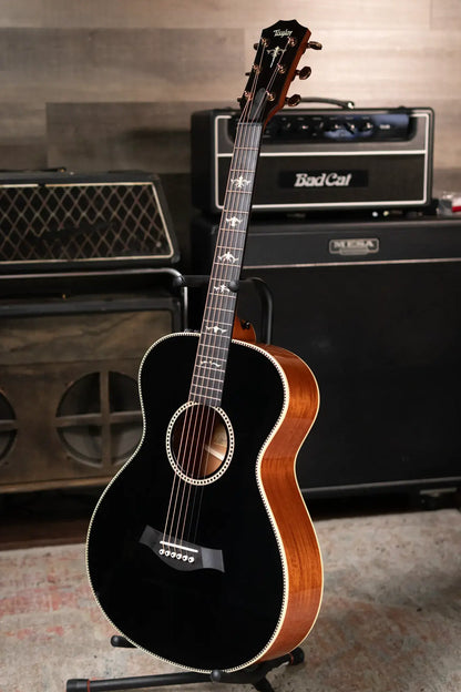 Taylor Custom Shop 2024 Grand Concert 12-Fret Acoustic/Electric - Black Top Mahogany/Mahogany with Hardshell Case