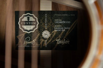 Taylor Custom Shop #C0022 Gold Label Super Auditorium Acoustic/Electric Guitar - Adirondack/Hawaiian Koa with Hardshell Case
