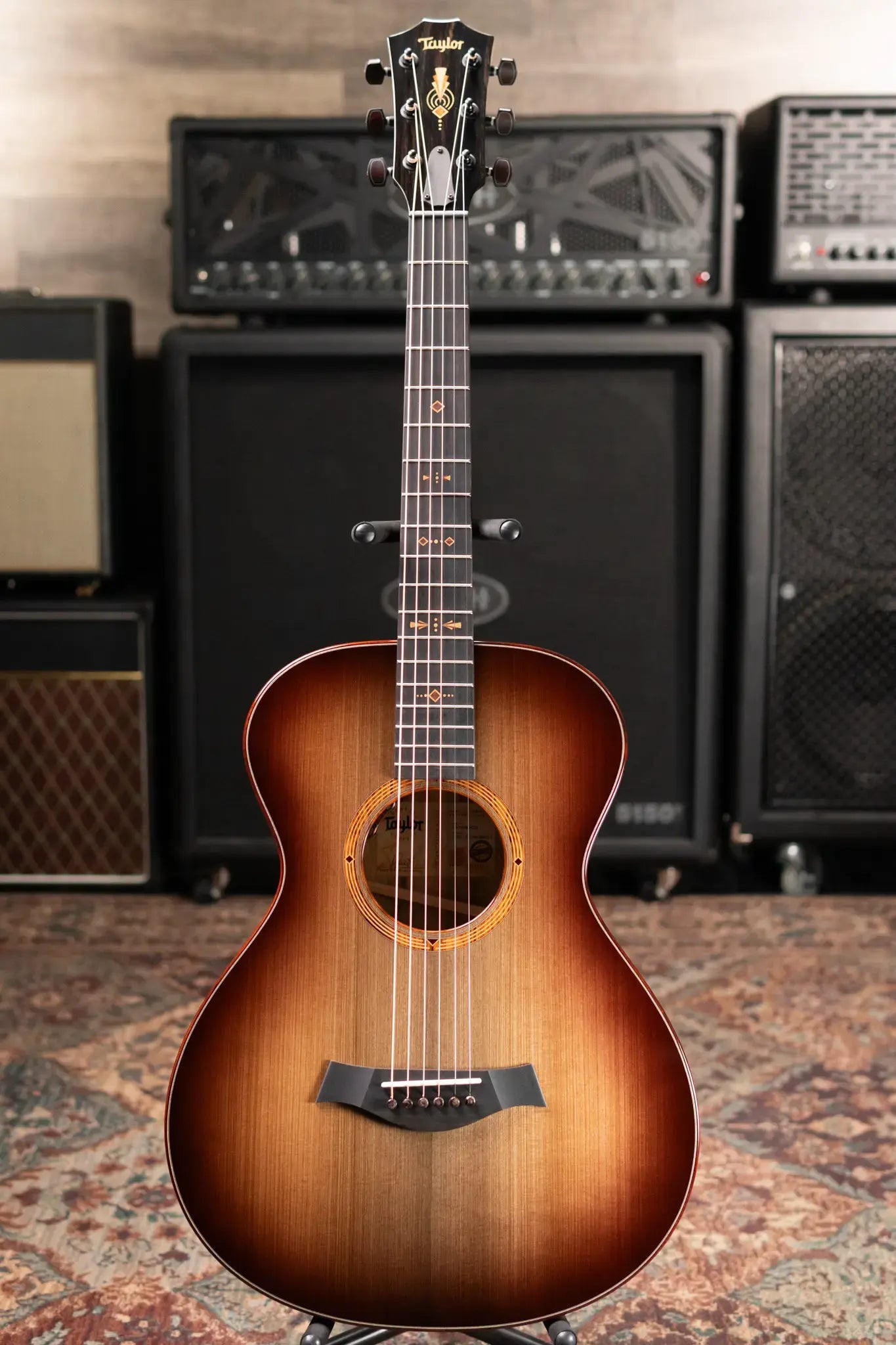 Taylor Custom "The Monument" 1 of 20 C12e 12-Fret 2025 Catch Event #10 Grand Concert Acoustic/Electric Guitar - Black Limba/Sinker Cypress with Hardshell Case