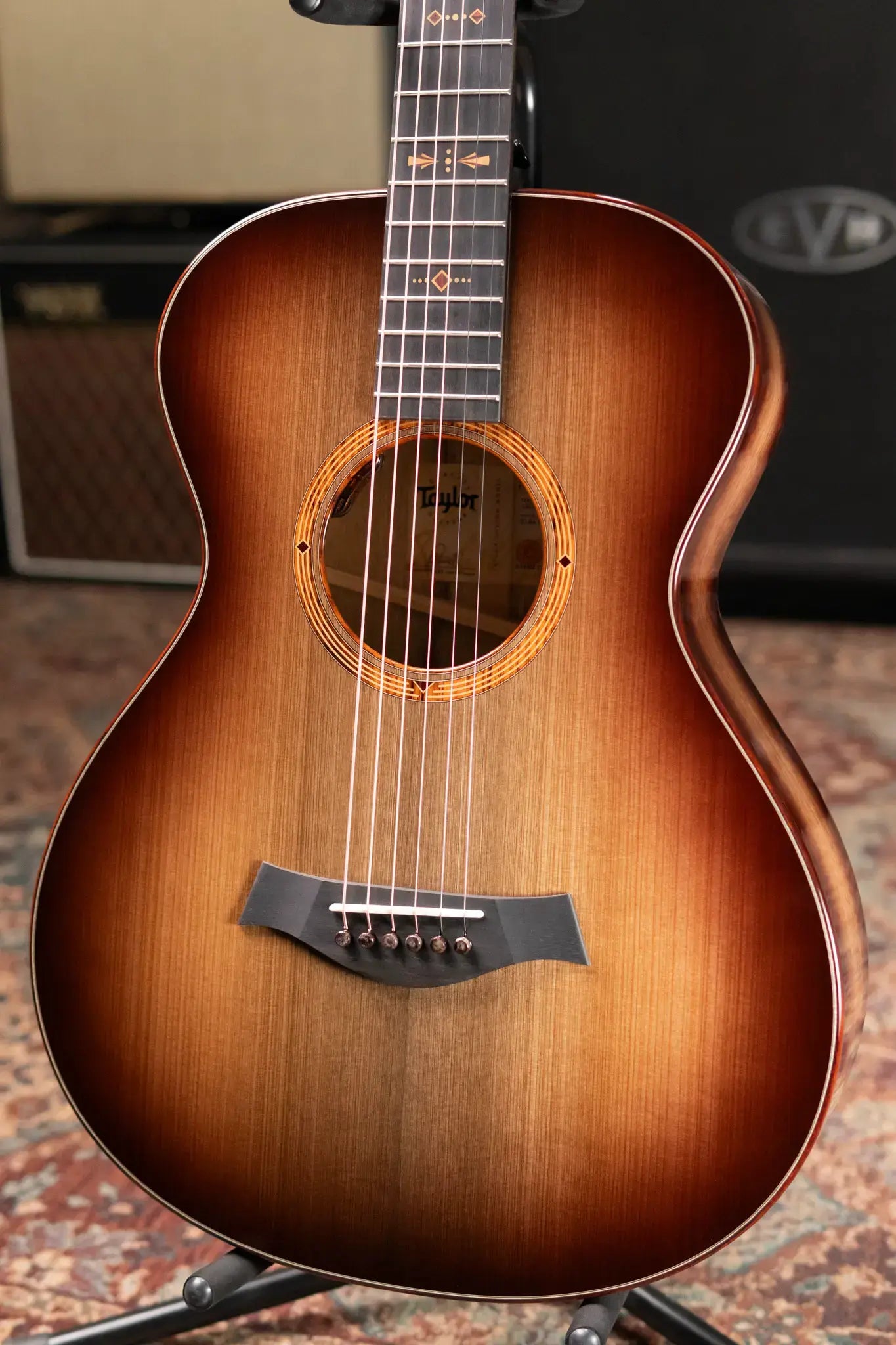 Taylor Custom "The Monument" 1 of 20 C12e 12-Fret 2025 Catch Event #10 Grand Concert Acoustic/Electric Guitar - Black Limba/Sinker Cypress with Hardshell Case