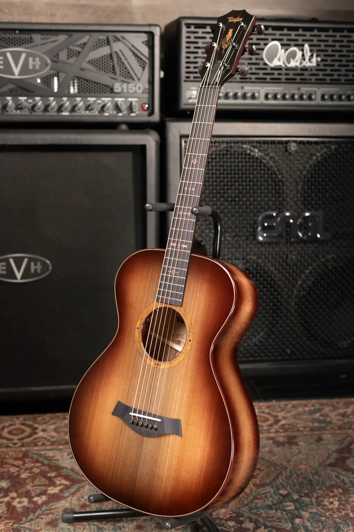 Taylor Custom "The Monument" 1 of 20 C12e 12-Fret 2025 Catch Event #10 Grand Concert Acoustic/Electric Guitar - Black Limba/Sinker Cypress with Hardshell Case