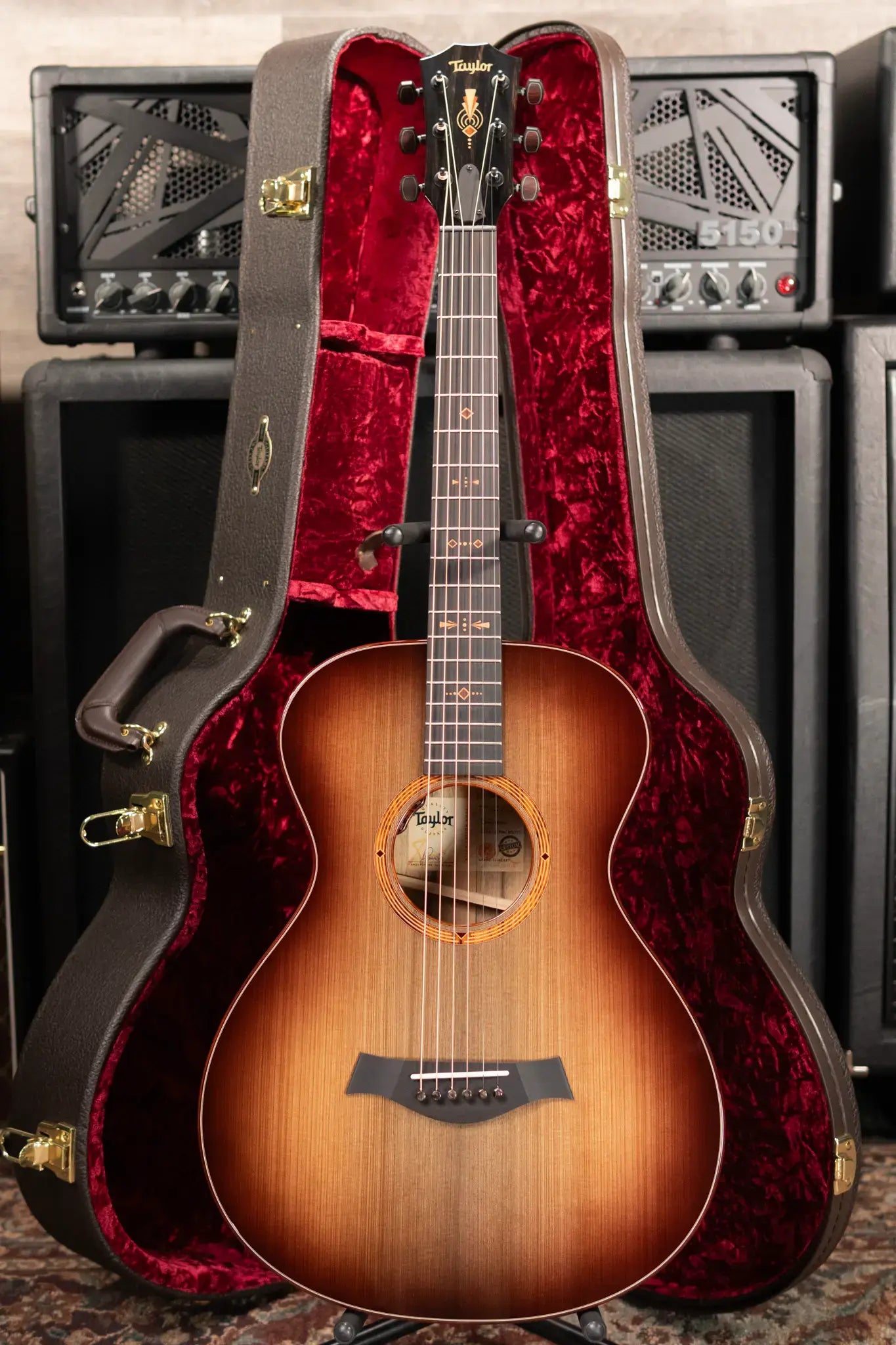 Taylor Custom "The Monument" 1 of 20 C12e 12-Fret 2025 Catch Event #10 Grand Concert Acoustic/Electric Guitar - Black Limba/Sinker Cypress with Hardshell Case