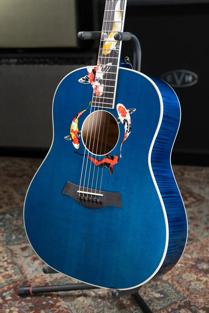 Taylor Custom Shop C17e 2025 Catch Event #41 Grand Pacific Acoustic/Electric Guitar - Living Blue Jewel with Circa 74 Amp and Hardshell Case - Floor Model