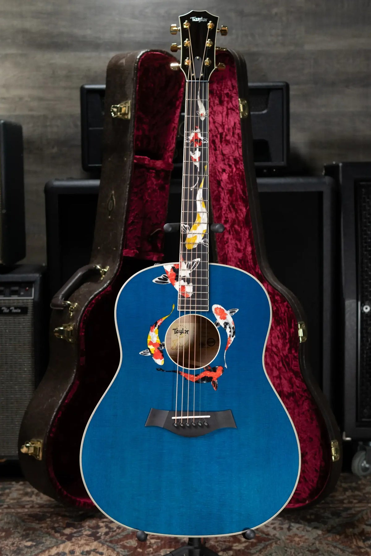 Taylor Custom Shop C17e 2025 Catch Event #41 Grand Pacific Acoustic/Electric Guitar - Living Blue Jewel with Circa 74 Amp and Hardshell Case - Floor Model