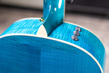 Taylor Custom Shop C17e Koi Fish Grand Pacific Acoustic/Electric Guitar - Living Blue Jewel with Hardshell Case