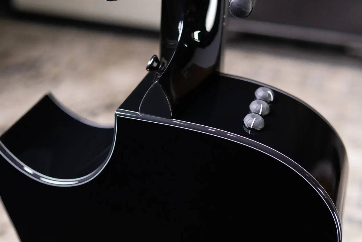 Taylor Custom Shop Grand Auditorium Acoustic/Electric Guitar - Hot Rod Black with Hardshell Case
