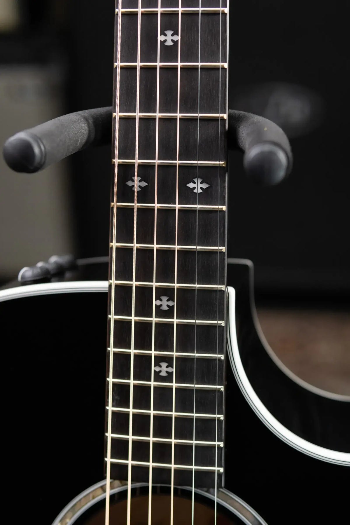 Taylor Custom Shop Grand Auditorium Thin Body Acoustic/Electric Guitar - Transparent Black with Hardshell Case
