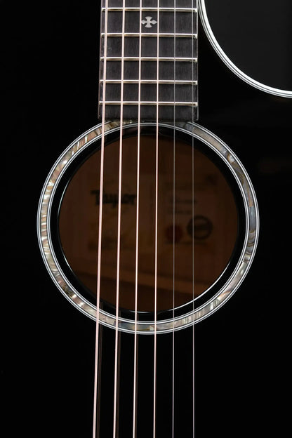 Taylor Custom Shop Grand Auditorium Thin Body Acoustic/Electric Guitar - Transparent Black with Hardshell Case