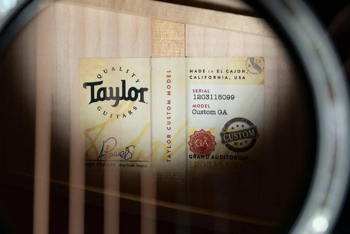 Taylor Custom Shop Grand Auditorium Thin Body Acoustic/Electric Guitar - Transparent Black with Hardshell Case