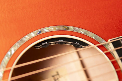 Taylor Doyle Dykes Signature Model Grand Auditorium Acoustic/Electric Guitar - Translucent Orange with Aerocase - Demo