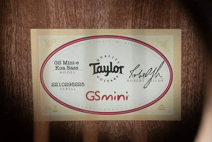 Taylor GS Mini-e Koa Acoustic/Electric Bass with GS Mini Bag