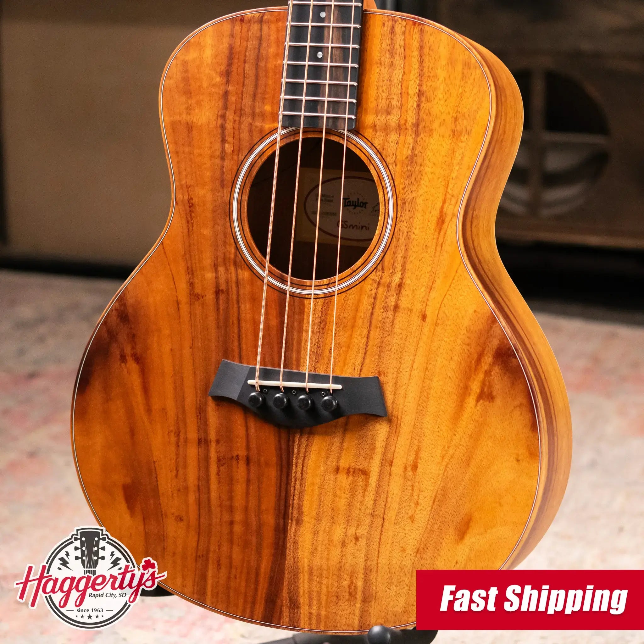 Taylor GS Mini-e Koa Bass with Gig Bag - Floor Model