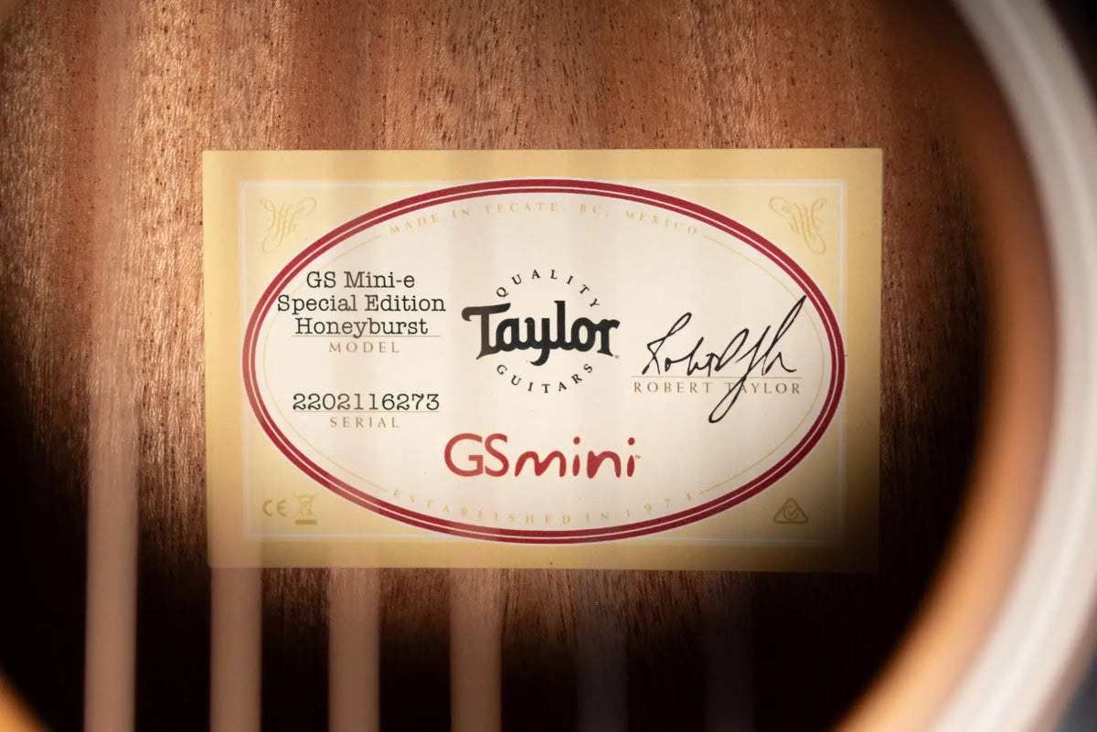Taylor GS Mini-e Special Edition Acoustic/Electric Guitar - Honeyburst with GS Mini Bag - Demo