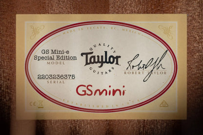 Taylor GS Mini-e Special Edition Acoustic/Electric Guitar - Tone Show with GS Mini Bag