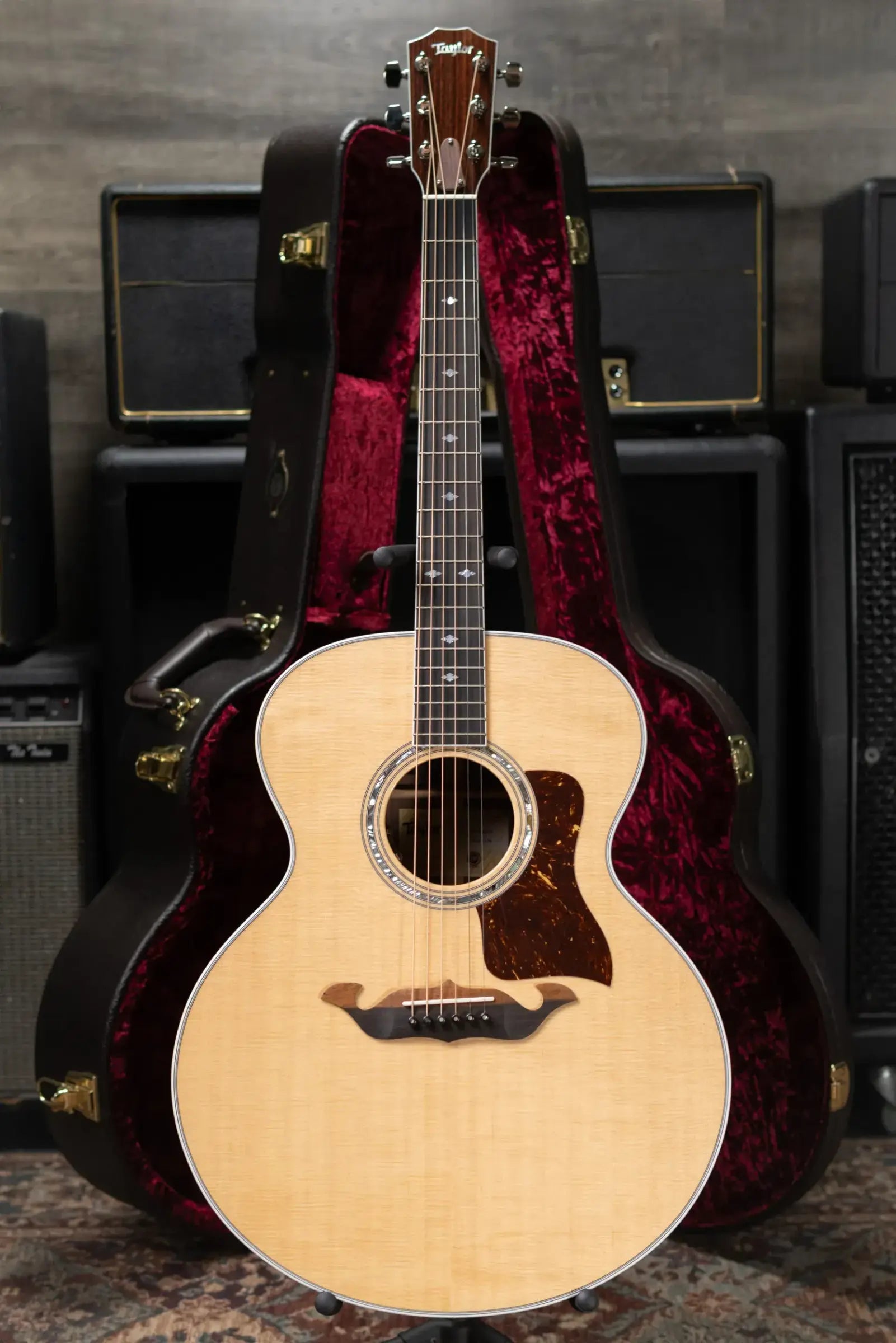 Taylor Legacy 815e Deep Body Jumbo Acoustic/Electric Guitar - Natural with Hardshell Case - Prototype