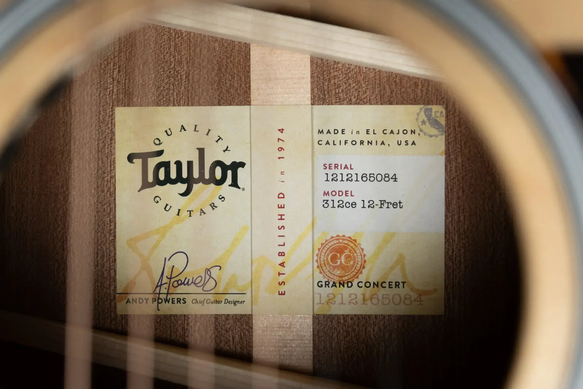 Taylor Next Generation 312ce 12-Fret Grand Concert Acoustic/Electric Guitar with Hardshell Case