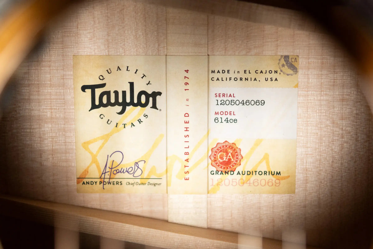Taylor Next Generation 614ce Grand Auditorium Acoustic/Electric Guitar - Antique Blonde with Hardshell Case