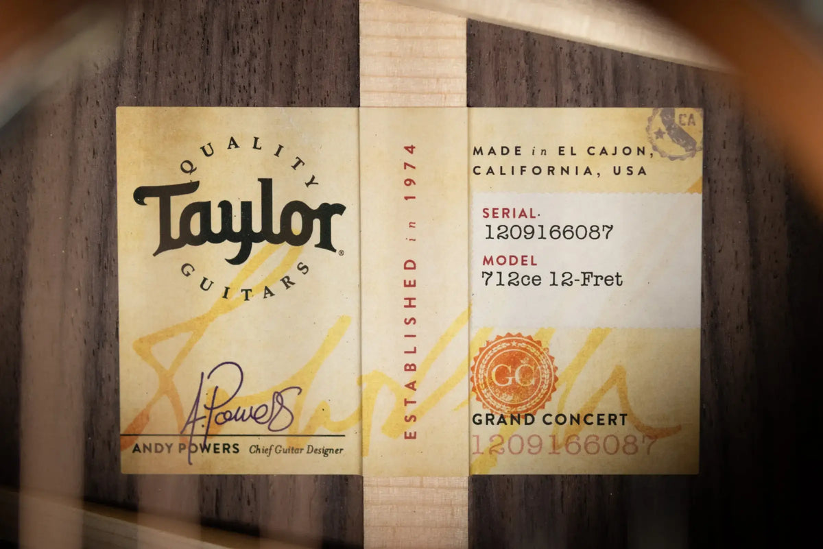 Taylor Next Generation 712ce 12-Fret Grand Concert Acoustic/Electric Guitar with Hardshell Case