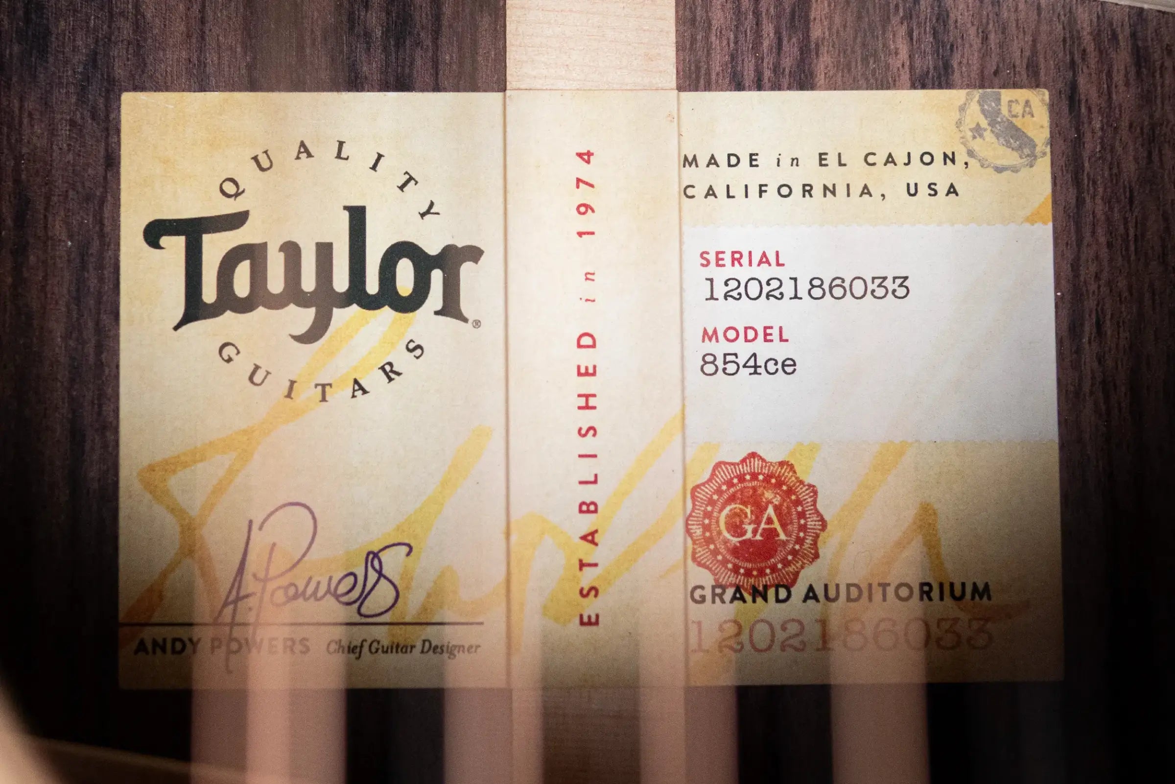 Taylor Next Generation 854ce 12-String Grand Auditorium Acoustic/Electric Guitar with Hardshell Case