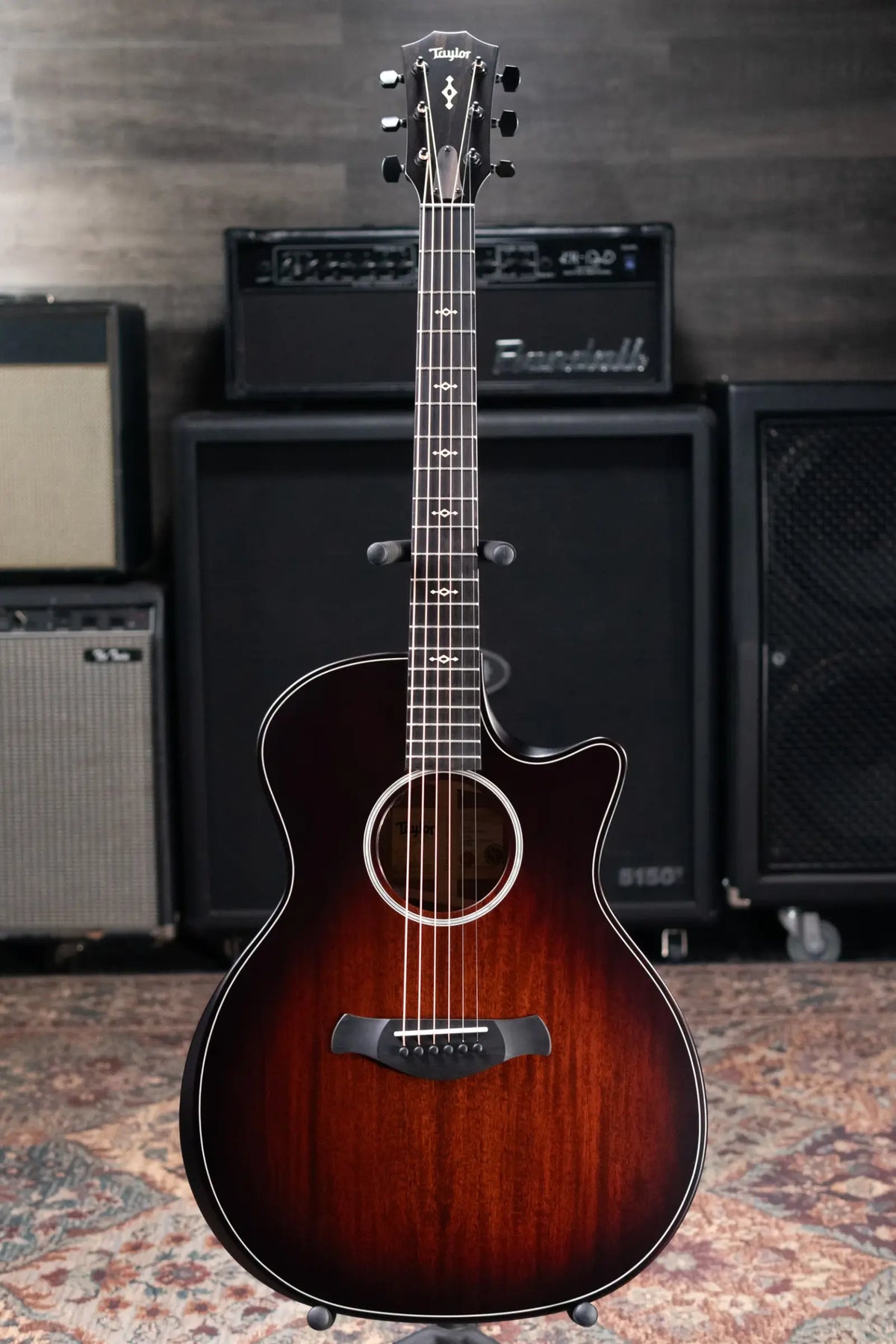 Taylor Next Generation Builder's Edition 324ce Grand Auditorium Acoustic/Electric Guitar - Tobacco Kona Burst with Hardshell Case