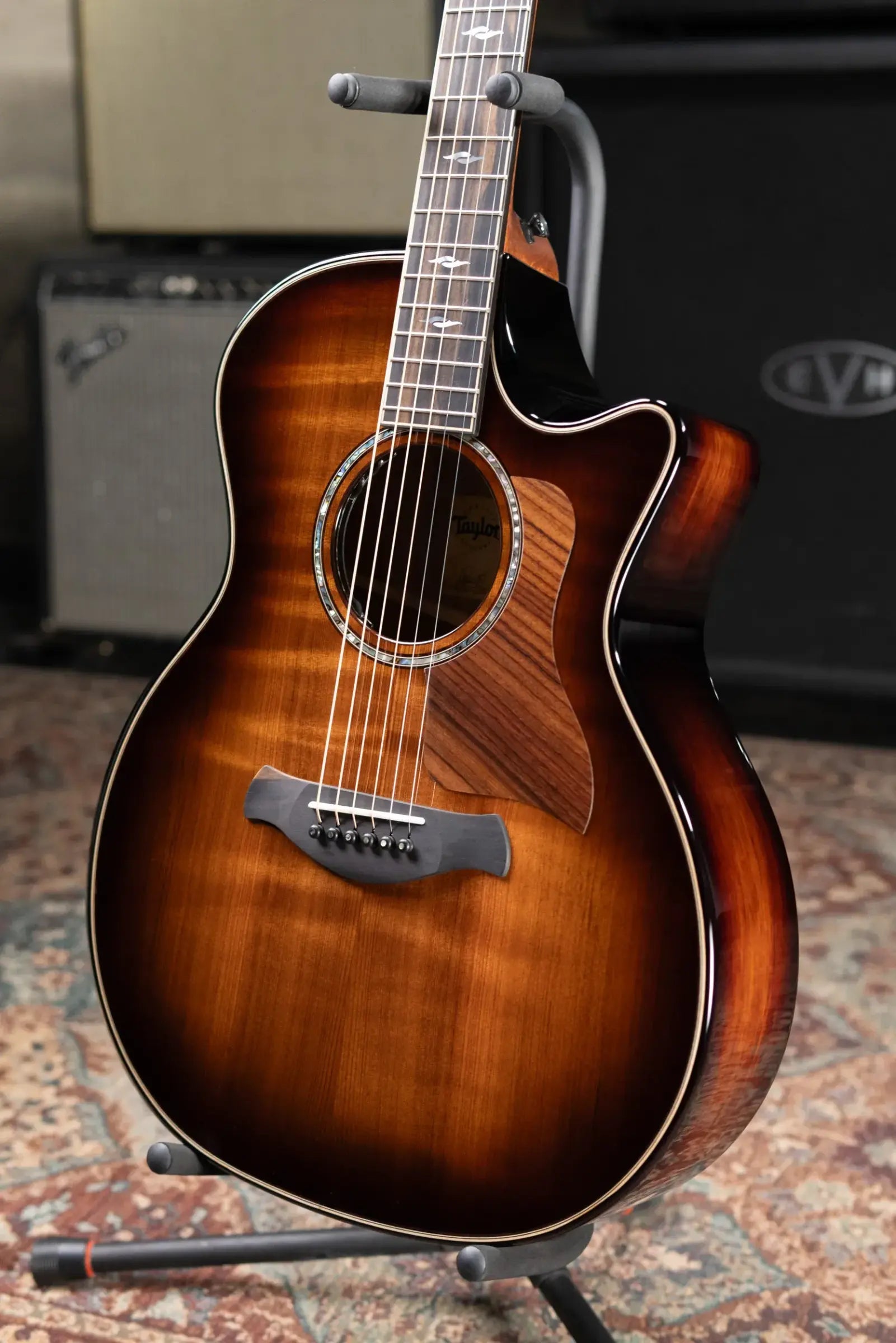 Taylor Next Generation Builder's Edition 814ce Grand Auditorium Acoustic/Electric Guitar - Redwood/Honduran Rosewood with Hardshell Case