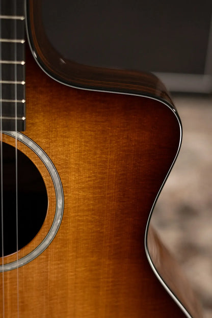 Taylor Sunset Blvd 214ce-N Plus Nylon Grand Auditorium Acoustic/Electric Guitar - Shaded Edge Burst with Aerocase - Factory Used