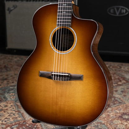 Taylor Sunset Blvd 214ce-N Plus Nylon Grand Auditorium Acoustic/Electric Guitar - Shaded Edge Burst with Aerocase - Factory Used