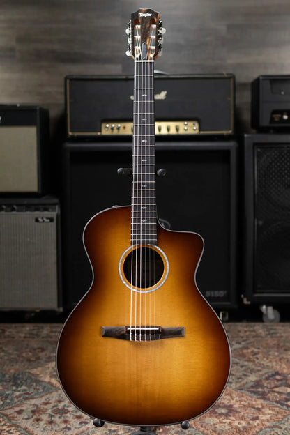 Taylor Sunset Blvd 214ce-N Plus Nylon Grand Auditorium Acoustic/Electric Guitar - Shaded Edge Burst with Aerocase - Factory Used