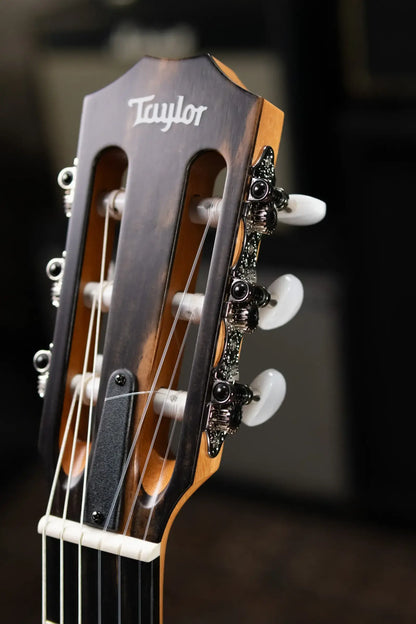 Taylor Sunset Blvd 214ce-N Plus Nylon Grand Auditorium Acoustic/Electric Guitar - Shaded Edge Burst with Aerocase - Factory Used