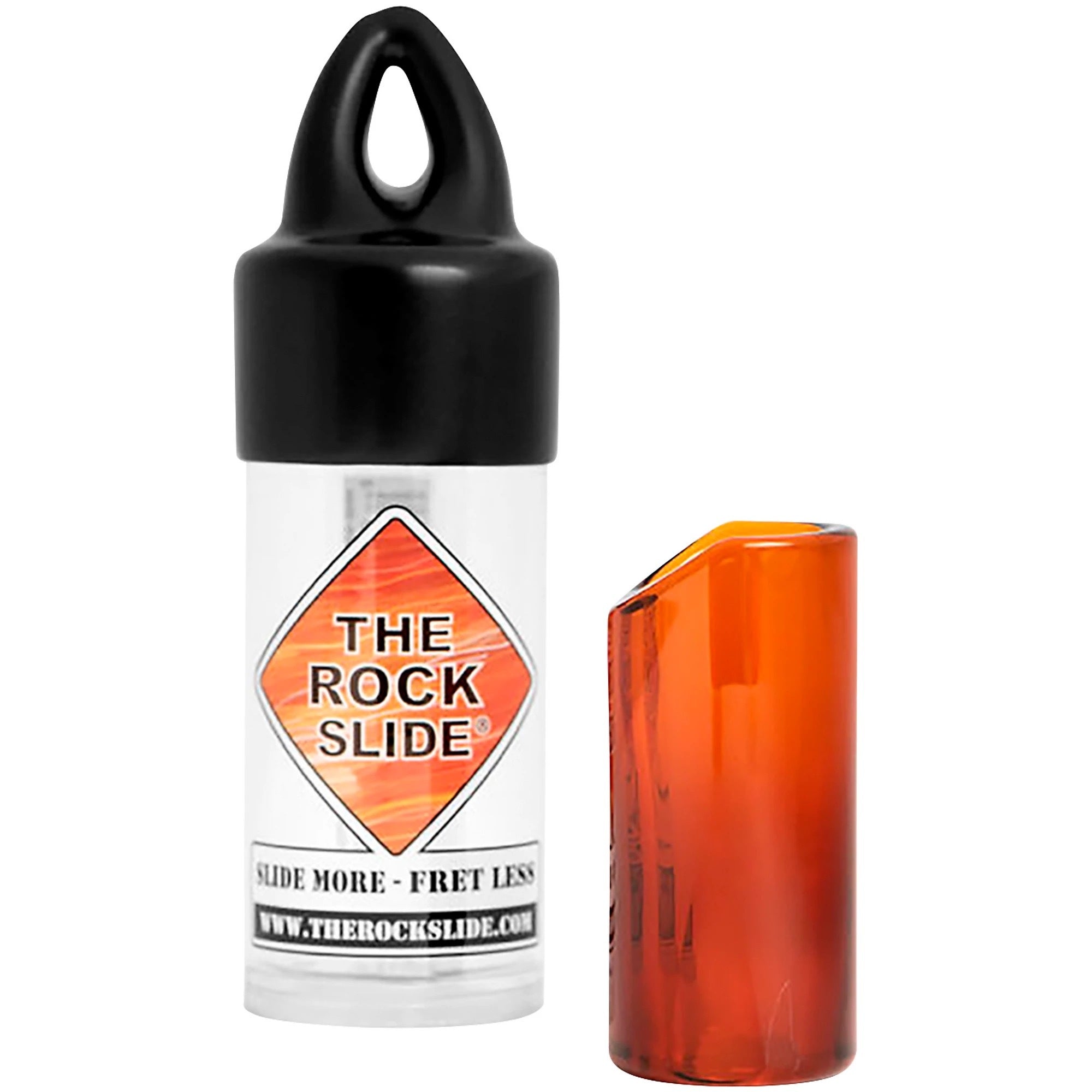 The Rock Slide Small Amber Glass Guitar Slide