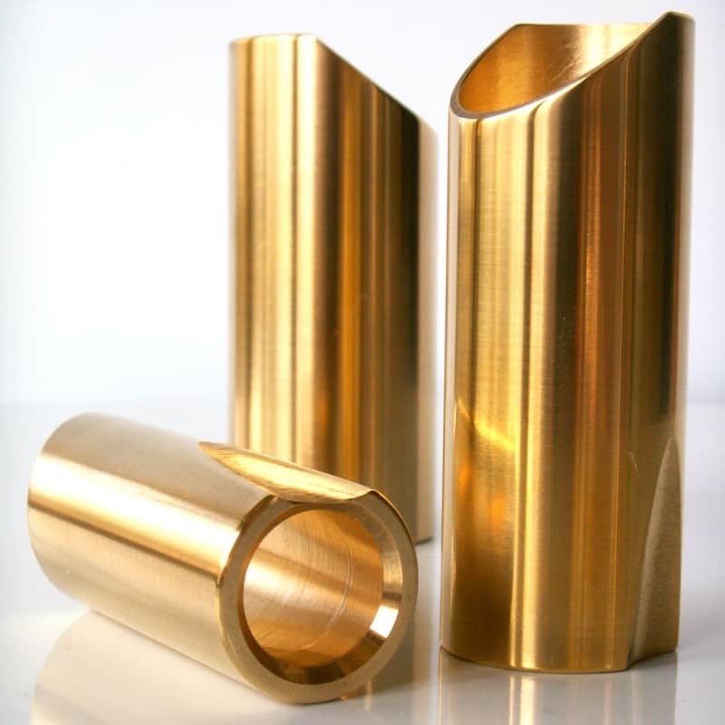 The Rock Slide Small Polished Brass Guitar Slide