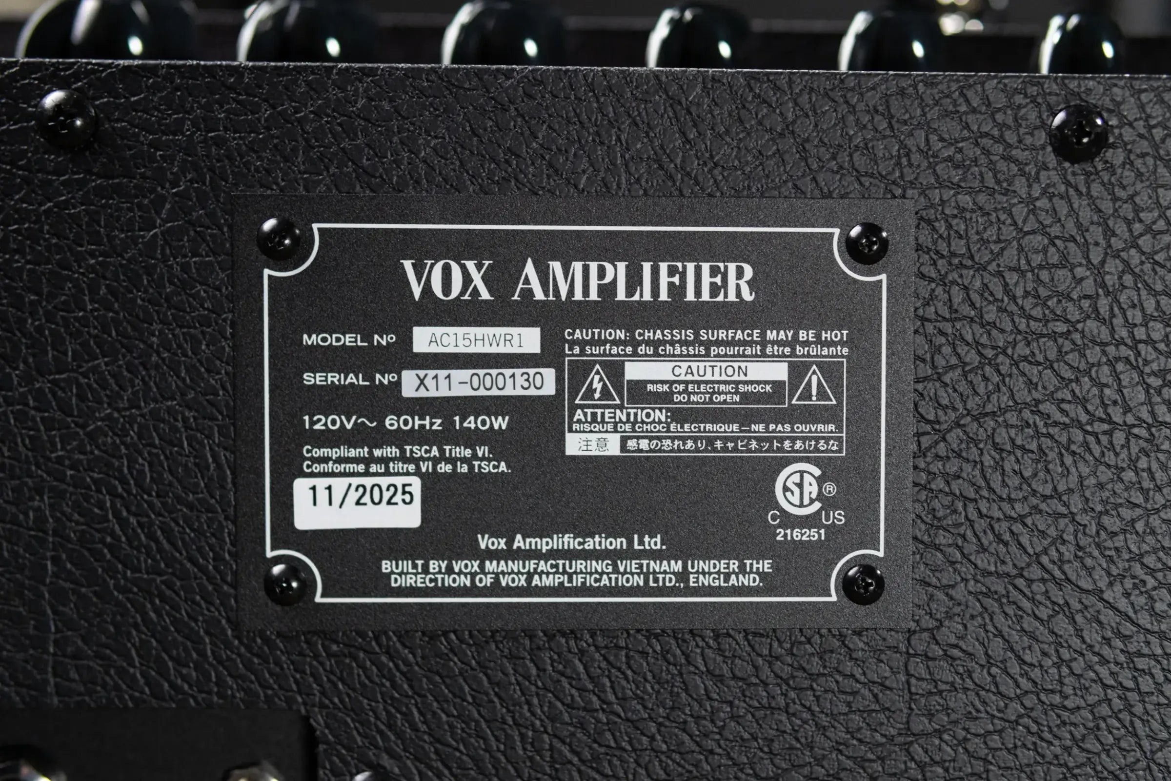 Vox AC15HWR1 Hand-Wired Greenback Guitar Amplifier