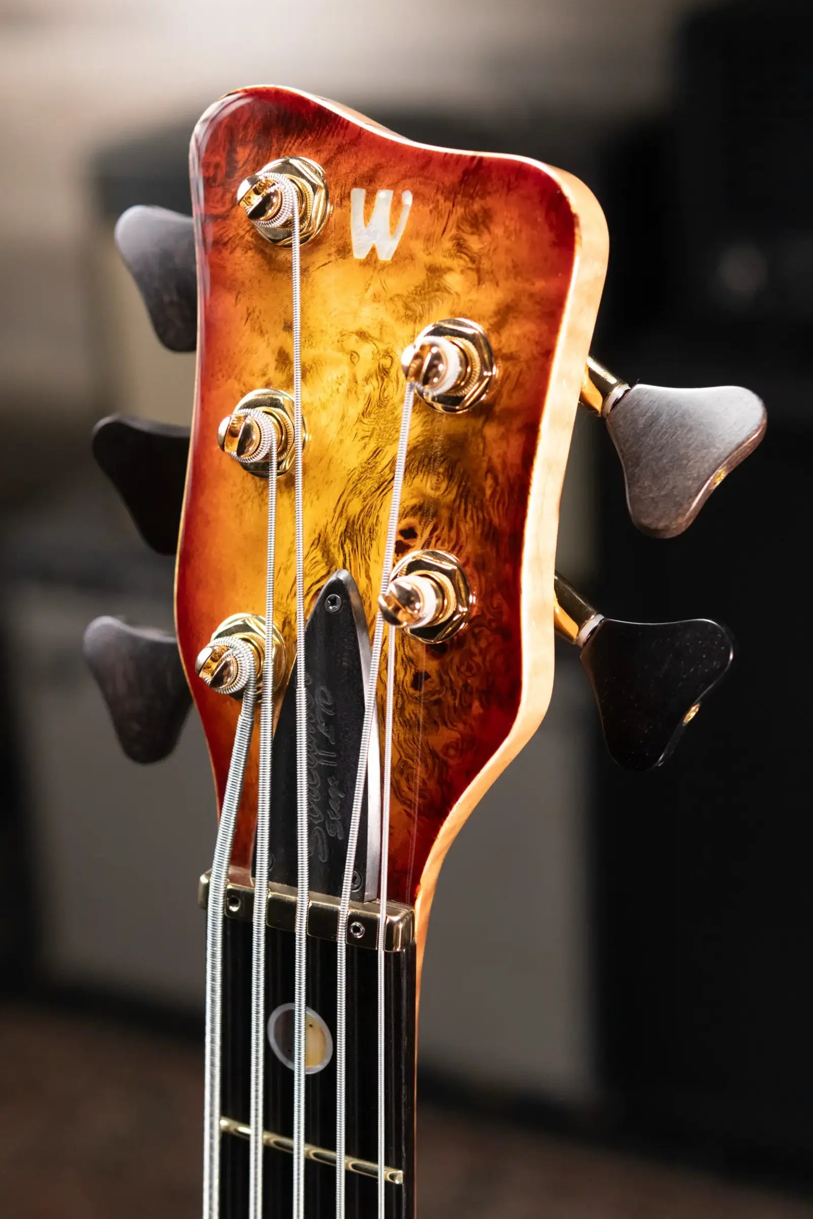 Warwick 2025 Limited Edition Masterbuilt Streamer Stage II NT 5-String Bass - Bleached Honey Sunset Burst in Natural Transparent High Polish with Gig Bag