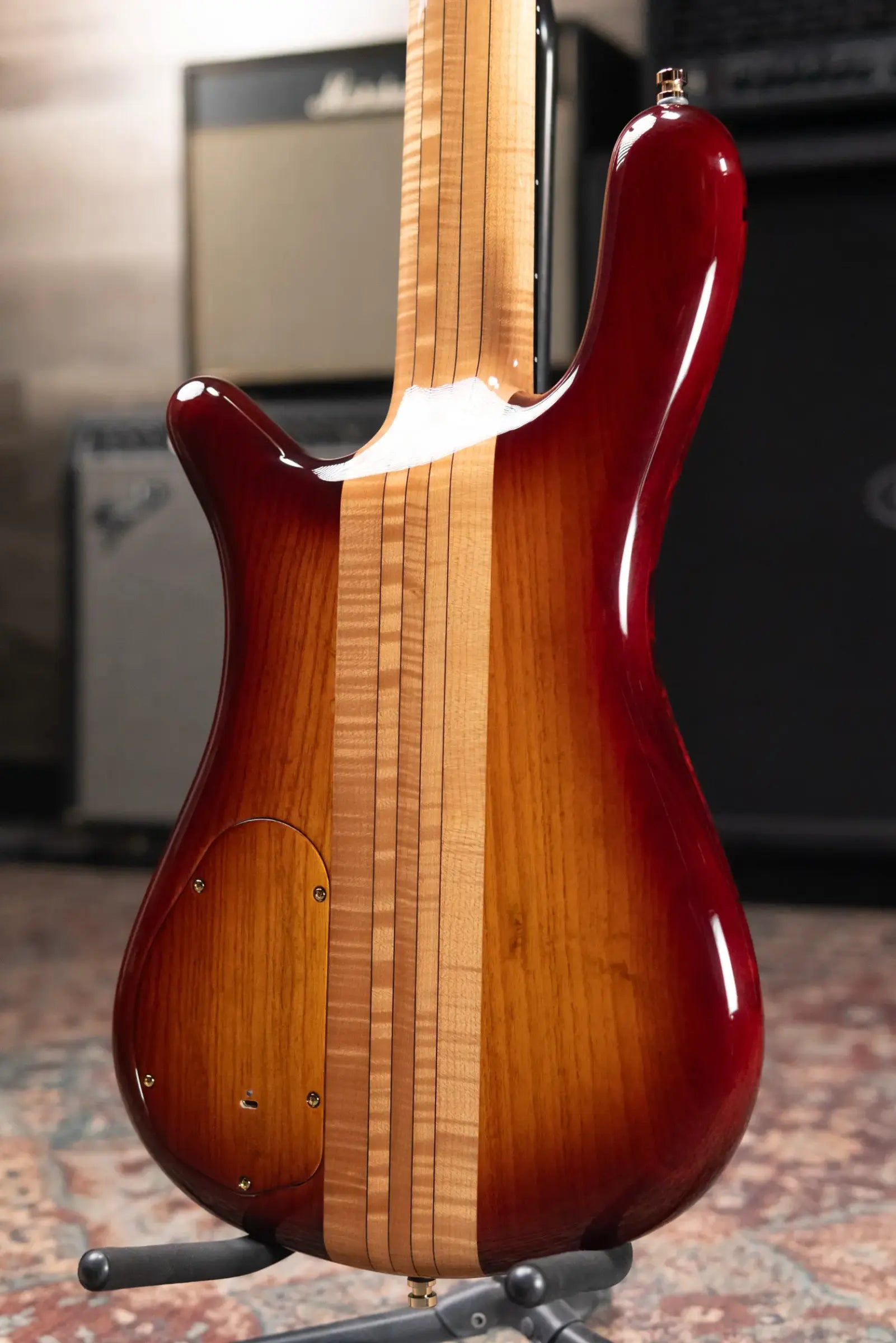 Warwick 2025 Limited Edition Masterbuilt Streamer Stage II NT 5-String Bass - Bleached Honey Sunset Burst in Natural Transparent High Polish with Gig Bag