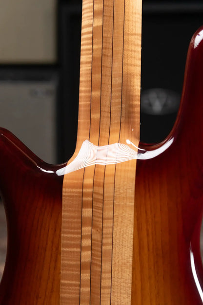 Warwick 2025 Limited Edition Masterbuilt Streamer Stage II NT 5-String Bass - Bleached Honey Sunset Burst in Natural Transparent High Polish with Gig Bag