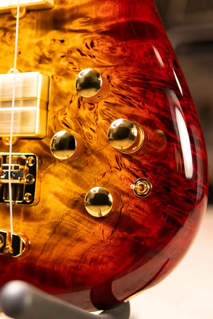Warwick 2025 Limited Edition Masterbuilt Streamer Stage II NT Bass - Bleached Honey Sunset Burst with Gig Bag