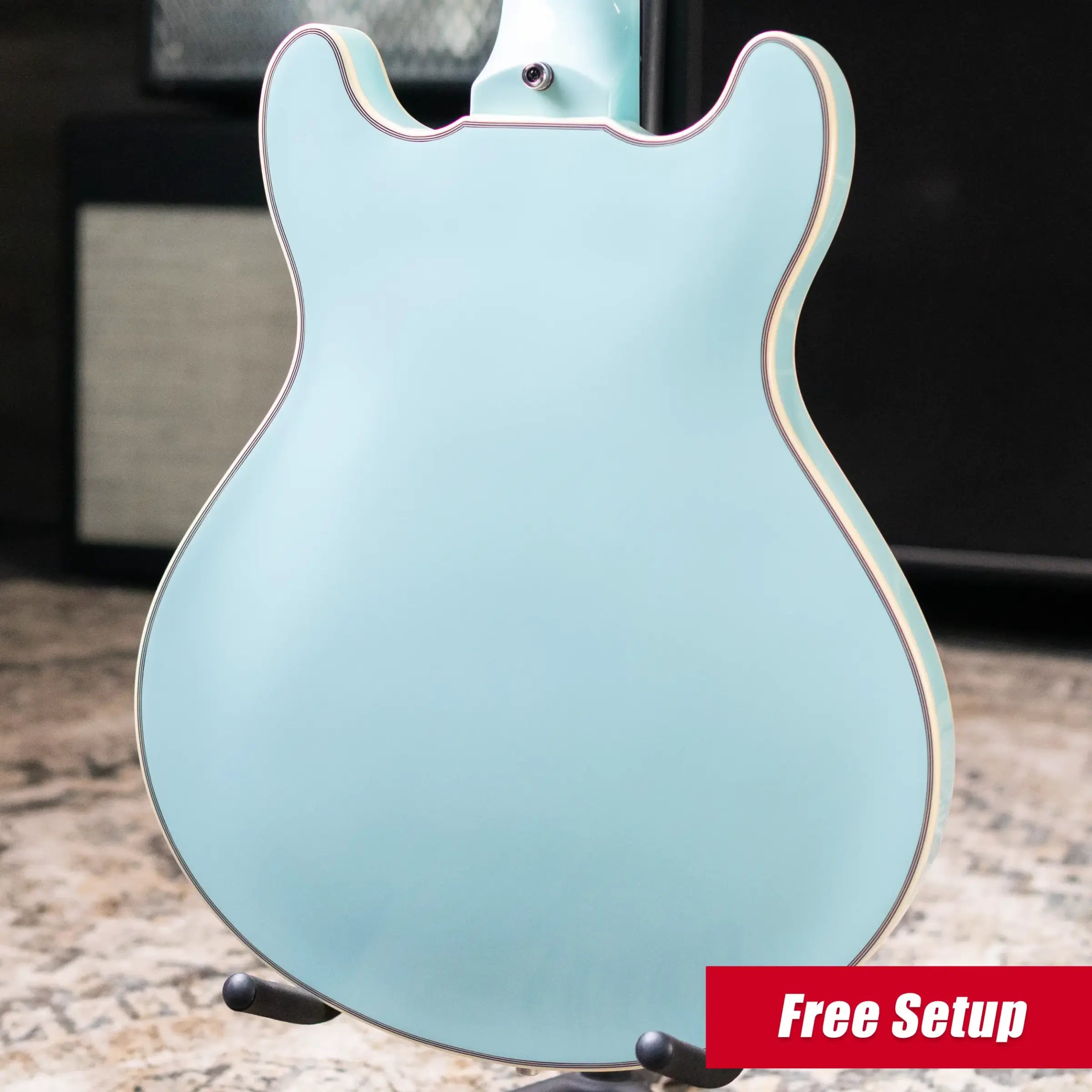 Warwick RockBass 5-String Star Bass - Solid Daphne Blue High Polish with Gig Bag