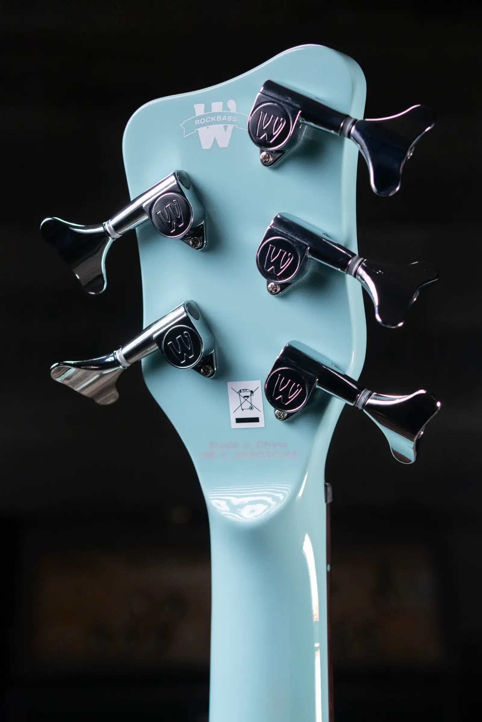Warwick RockBass 5-String Star Bass - Solid Daphne Blue High Polish with Gig Bag