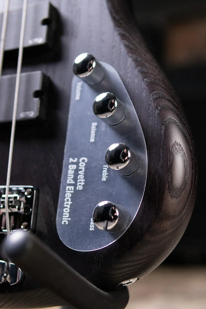 Warwick RockBass Corvette Taranis Electric Bass, BEAD Tuning - Nirvana Black Transparent Satin with Gig Bag