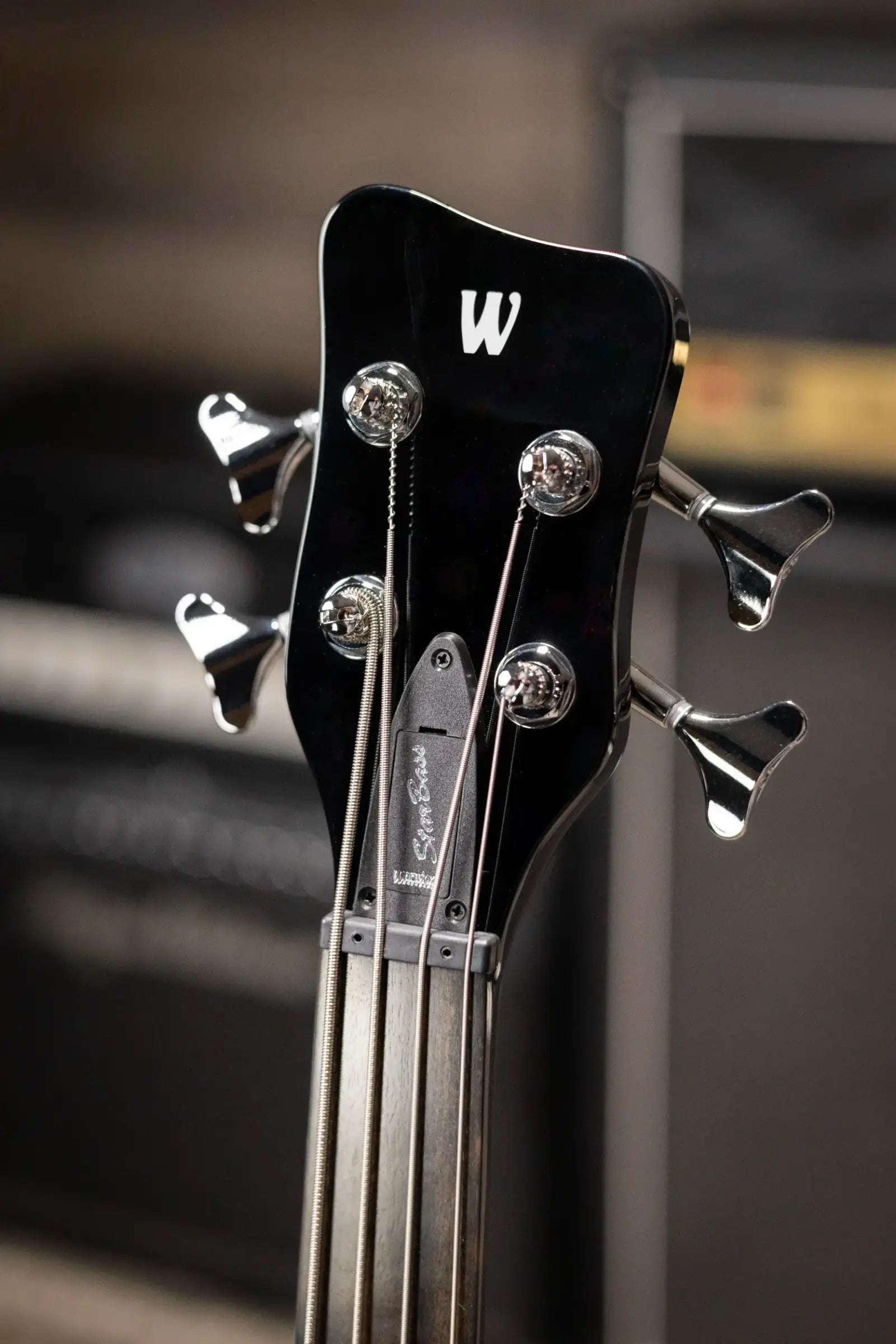 Warwick RockBass Fretless 4-String Star Bass - Solid Black High Polish with Gig Bag