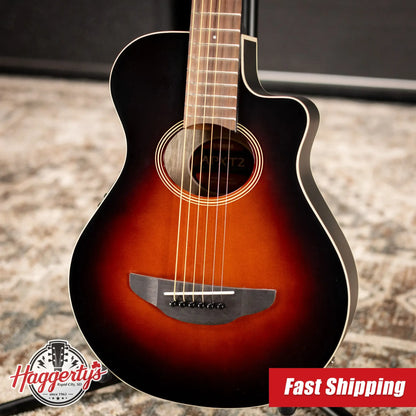 Yamaha APXT2 3/4-Size Thin-Line Cutaway Acoustic/Electric Guitar - Old Violin Sunburst with Gig Bag